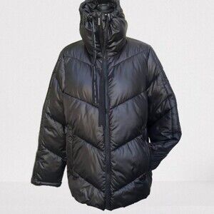 French Connection Women's Black Lightweight Puffer‎ Jacket Coat Size L